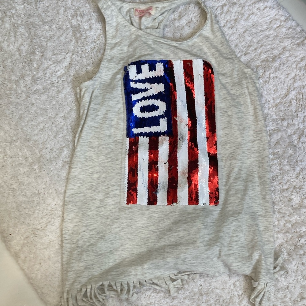 Patriotic Sequin Love Tank Top for Kids